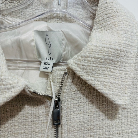 Joie Cream Cropped Jacket with Structured Silhouette - Picture 5 of 12